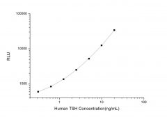 Standard Curve for Human TSH (Thyroid Stimulating Hormone) CLIA Kit - Elabscience E-CL-H0758