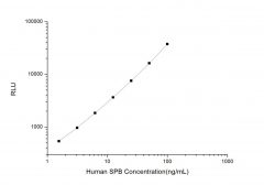 Standard Curve for Human SPB (Pulmonary Surfactant Associated Protein B) CLIA Kit - Elabscience E-CL-H0823