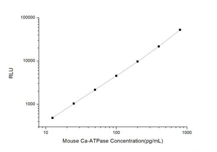 Standard Curve for Mouse Ca-ATPase (Calcium ATPase) CLIA Kit - Elabscience E-CL-M0152