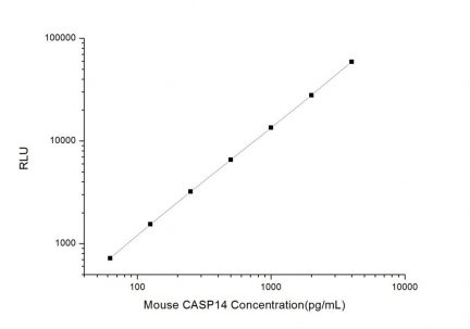 Standard Curve for Mouse CASP14 (Caspase 14) CLIA Kit - Elabscience E-CL-M0178