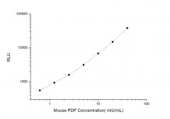 Standard Curve for Mouse PDP (Pyruvate Dehydrogenase Phosphatase) CLIA Kit - Elabscience E-CL-M0591