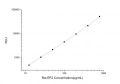 Standard Curve for Rat EP2 (Prostaglandin E Receptor 2) CLIA Kit - Elabscience E-CL-R0558