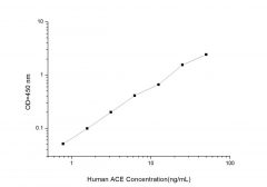 Standard Curve for Human ACE (Angiotensin I Converting Enzyme) ELISA Kit