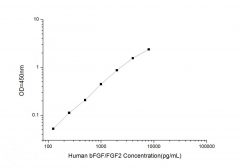 Standard Curve for Human bFGF/FGF2 (Basic Fibroblast Growth Factor) ELISA Kit