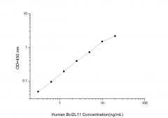 Standard Curve for Human Bcl2L11 (Bcl-2 Like Protein 11) ELISA Kit