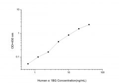 Standard Curve for Human α1BG (Alpha-1-B-Glycoprotein) ELISA Kit