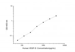 Standard Curve for Human VEGF-D (Vascular Endothelial Growth Factor D) ELISA Kit