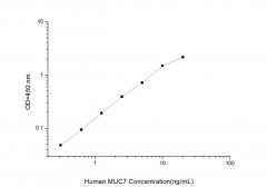Standard Curve for Human MUC7 (Mucin 7) ELISA Kit