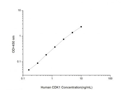 Standard Curve for Human CDK1 (Cyclin Dependent Kinase 1) ELISA Kit