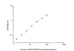 Standard Curve for Human c-MET/HGFR (hepatocyte growth factor receptor) ELISA Kit