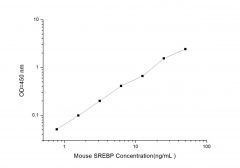 Standard Curve for Mouse SREBP (Sterol Regulatory Element Binding Protein) ELISA Kit