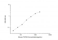 Standard Curve for Mouse TCF20 (Transcription Factor 20) ELISA Kit