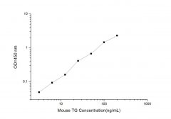 Standard Curve for Mouse TG (Transglutaminase) ELISA Kit