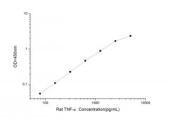 Standard Curve for Rat TNF-α (Tumor Necrosis Factor Alpha) ELISA Kit