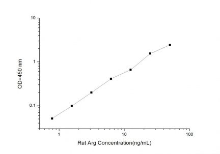 Standard Curve for Rat Arg (Arginase) ELISA Kit