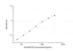 Standard Curve for Rat BAFFR (B-Cell Activation Factor Receptor) ELISA Kit