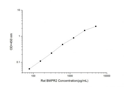 Standard Curve for Rat BMPR2 (Bone Morphogenetic Protein Receptor II) ELISA Kit