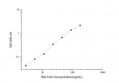 Standard Curve for Rat CA2 (Carbonic Anhydrase II) ELISA Kit