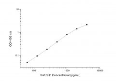 Standard Curve for Rat SLC (Secondary Lymphoid Tissue Chemokine) ELISA Kit